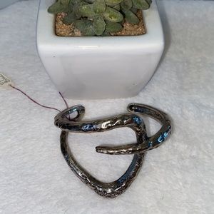 🆕Vintage-look Hammered/Abstract Cuff Bracelet